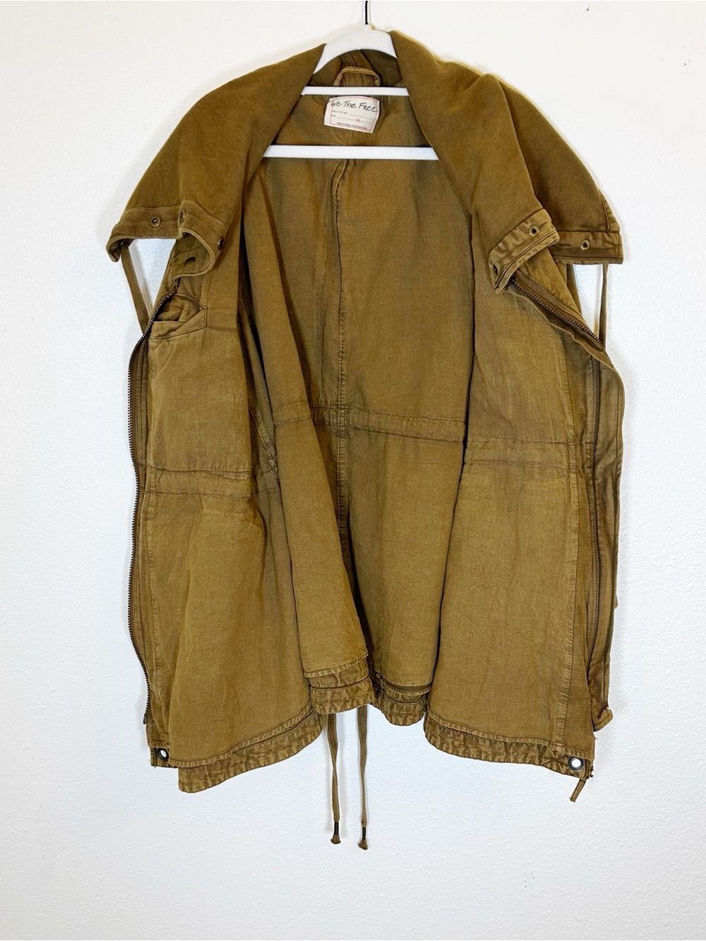 We The Free Surplus Future Parka XL Khaki Funnel Hooded Gorpcore Boho Hiking - Picture 9 of 13